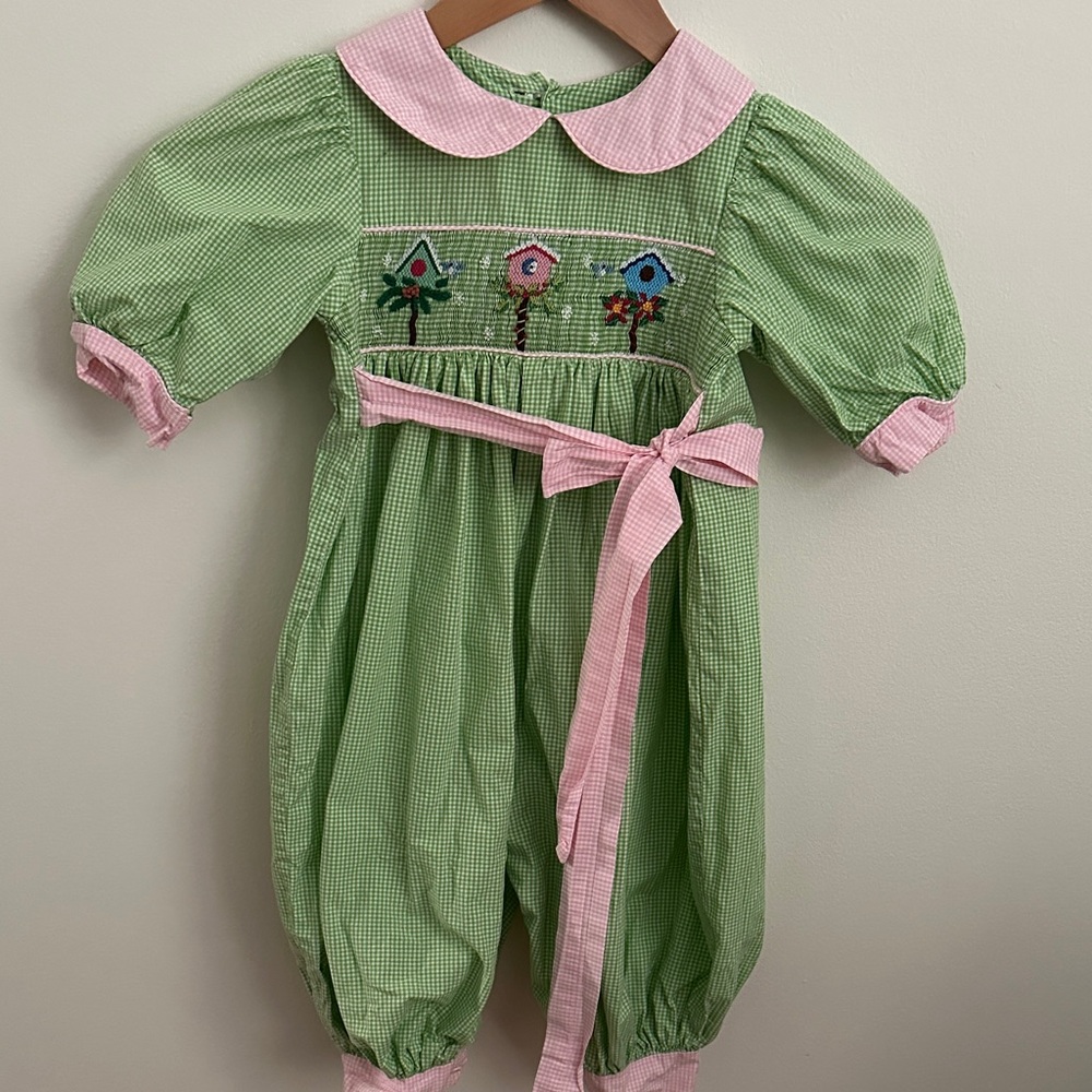 Green and Pink Kids One Piece Bodysuit